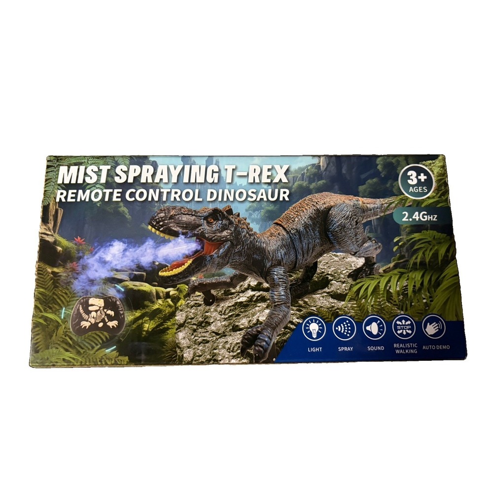 Mist Spray Remote Control Dinosaur,RC Spinosaur 2.4Ghz RC Walking Light & Roar - Picture 2 of 5